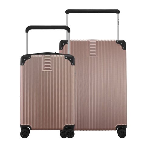 Kit Conjunto 2 Malas Rígidas 10 e 23kg 360° com Cadeado Tsa - Gladiador Wide E1pm Cor: Rose Gold