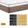 Cama Box Baú + Colchão Cashemire Queen 158x198 King Star - 2