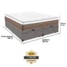 Cama Box Baú + Colchão Cashemire Queen 158x198 King Star - 4