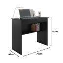 Ver imagem 7 de Escrivaninha Vitória Home Office Estudo Gaveta e Prateleira:preto