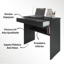 Ver imagem 6 de Escrivaninha Vitória Home Office Estudo Gaveta e Prateleira:preto