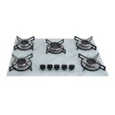 Ver imagem 3 de Cooktop Chamalar Bivolt Premium 5 Bocas Ultra Chama Vidro Temperado Marmorizado Branco