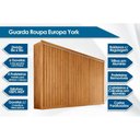 Ver imagem 2 de Guarda Roupas 3 Portas de Correr York C/6 Gavetas e Ripada Peroba - Europa