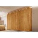 Ver imagem 1 de Guarda Roupas 3 Portas de Correr York C/6 Gavetas e Ripada Peroba - Europa