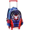 Ver imagem 3 de Kit Conjunto Mochila Homem Aranha Rodinha Carrinho Alças Costas Escolar Infantil Menino 2 em 1 + - A
