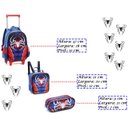Ver imagem 2 de Kit Conjunto Mochila Homem Aranha Rodinha Carrinho Alças Costas Escolar Infantil Menino 2 em 1 + - A