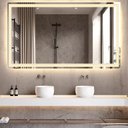 Ver imagem 1 de Espelho jateado iluminado com led quente 80x100cm Woodglass 80x100 jato quente