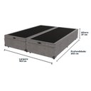 Ver imagem 2 de Cama Box com Baú King Bege de Madeira 193cm Kazamix Cinza