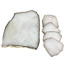 Ver imagem 1 de Bandeja Cristal Quartzo + Porta Copos Bordas Banhadas