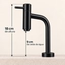 Ver imagem 7 de Torneira Nikko Preta Baixa Aço Inox 304 Luxo Goldenx