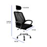 Cadeira Escritório Mesh Ergonômica Heads Top Bestchair Preta - 8