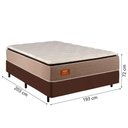 Ver imagem 3 de Cama Box Casal King Gazin Colchão com Molas Ensacadas 193x203x72cm Azera Branco/bege