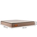 Ver imagem 4 de Cama Box Casal King Gazin Colchão com Molas Ensacadas 193x203x72cm Azera Branco/bege