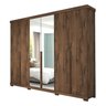Guarda Roupa Casal em MDF 6 Portas com Espelhos e Pés Guarapari Panan Móveis - 3