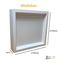 Ver imagem 3 de Kit 2 Plafon Luminária Painel Quadrado Recuado Sobrepor 18w - Branco - Branco Quente 3000k - 110v/22