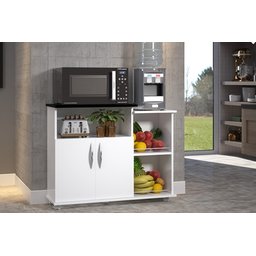 Fruteira Armário 2 Portas Micro-ondas Água Preto Cozinha - 3