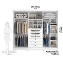 Ver imagem 4 de Guarda-Roupa Casal 267cm 6 Portas com Pés 100% MDF Linhares Espresso Móveis
