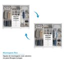 Ver imagem 5 de Guarda-Roupa Casal 267cm 6 Portas com Pés 100% MDF Linhares Espresso Móveis