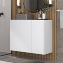 Ver imagem 1 de Gabinete Banheiro 3 Portas Suspenso 90cm Multimóveis MP5029 Branco