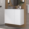 Gabinete Banheiro 3 Portas Suspenso 90cm Multimóveis MP5029 Branco - 1
