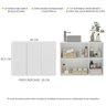 Gabinete Banheiro 3 Portas Suspenso 90cm Multimóveis MP5029 Branco - 3