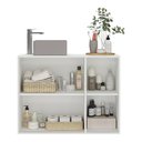 Ver imagem 5 de Gabinete Banheiro 3 Portas Suspenso 90cm Multimóveis MP5029 Branco