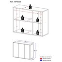 Ver imagem 4 de Gabinete Banheiro 3 Portas Suspenso 90cm Multimóveis MP5029 Branco