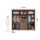 Ver imagem 4 de Guarda Roupa Casal em MDF 6 Portas com Pés Guarapari Panan Móveis