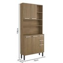 Ver imagem 2 de Cozinha Compacta 5 Portas 2 Gavetas Dakar Samba Bertolini Carvalho