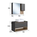 Ver imagem 3 de Conjunto Banheiro Gabinete com Cuba e Espelheira Toalheiro 80cm Suspenso Multimóveis Crpro-CON034