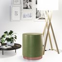 Ver imagem 1 de Banco Puff Estofado Redondo Decorativo Viena Verde Adz