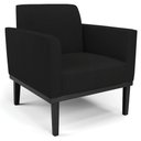 Ver imagem 5 de Poltrona Base Madeira Preto Kit 2 Maressa Linho Preto - Ibiza