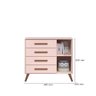 Quarto Infantil Retro Qencanto com Cômoda  e Berço Rosa - Qmovi - 4
