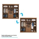Ver imagem 5 de Guarda Roupa Casal em MDF 6 Portas com Espelho Guarapari Panan Móveis
