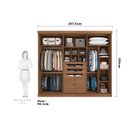 Ver imagem 4 de Guarda Roupa Casal em MDF 6 Portas com Espelho Guarapari Panan Móveis