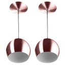 Ver imagem 1 de Kit 2 Pendente Bola Pequena Gold Rose Sala Cozinha Quarto