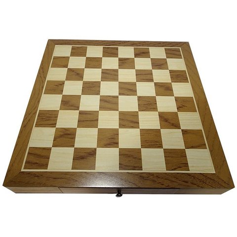 Xadrez de Luxo em Madeira Tamanho Grande Gavetas Integradas 3303g