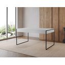 Ver imagem 1 de Mesa Industrial Filadélfia 137x90 Ferro Preto Tampo Branco
