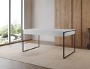 Ver imagem 1 de Mesa Industrial Filadélfia 137x90 Ferro Preto Tampo Branco