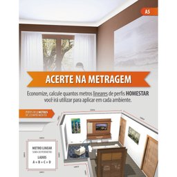 Rodateto de Poliestireno 1,5cm x 15mm x 2,00m Metro Linear A3 HomEstar - 3