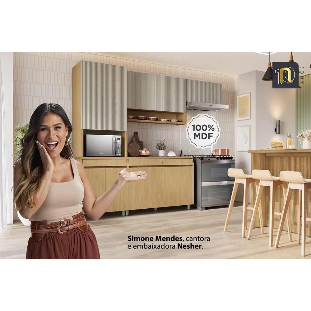 Cozinha Modulada Nesher Simone Mendes Paneleiro Simone Mendes C/ 4