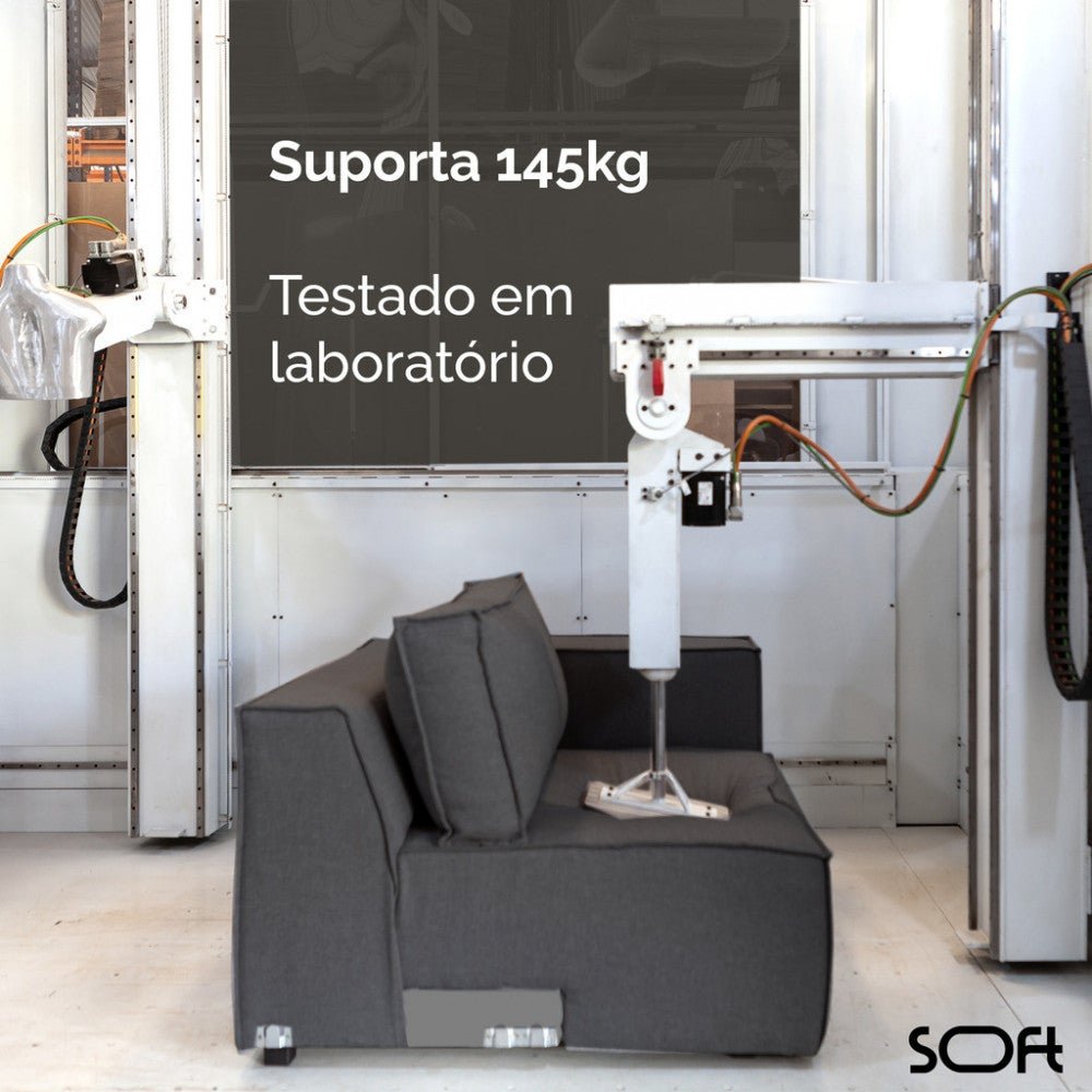 Sofá Clausi 2,50M 3 Lugares com USB Linho Assento Flutuante Soft - 6