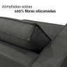 Sofá Clausi 2,50M 3 Lugares com USB Linho Assento Flutuante Soft - 5