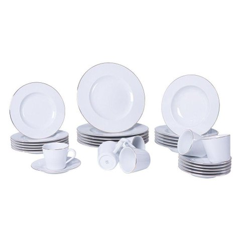 Aparelho de Jantar Tramontina Elisa em Porcelana Decorada 30 Peças Tramontina