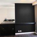 Ver imagem 2 de Kit 20 Placas 3d Inca Autoadesiva Revestimento Parede 25x25 Preto