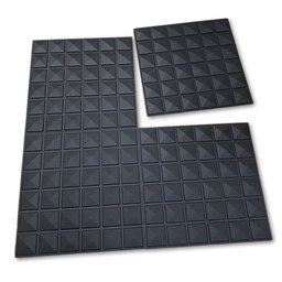 Kit 20 Placas 3d Inca Autoadesiva Revestimento Parede 25x25 Preto - 5