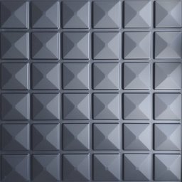 Kit 20 Placas 3d Inca Autoadesiva Revestimento Parede 25x25 Preto - 1