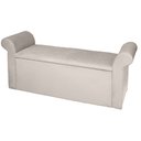 Ver imagem 2 de Recamier Baú Viena Queen 160 Cm Suede Bege Claro - MV Estofados Shop