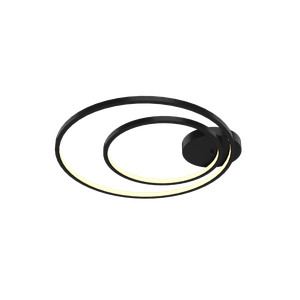 Plafon de Led Argola Glob 2 Anéis Aros em Alumínio 43W