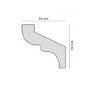 Ver imagem 2 de Roda Teto Perfil Poliestireno S35 Resistente Umidade Branco Homestar